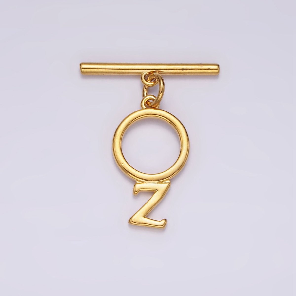 14K Gold Filled A-Z Initial Letter Toggle Clasps Closure Personalized Jewelry Making Findings Supply OT Clasp | A1325 - A1350 - DLUXCA