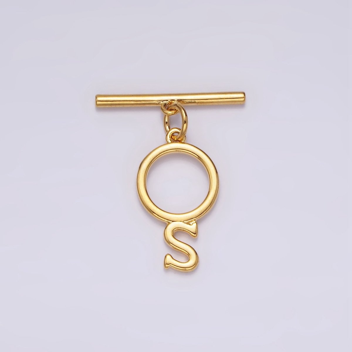 14K Gold Filled A-Z Initial Letter Toggle Clasps Closure Personalized Jewelry Making Findings Supply OT Clasp | A1325 - A1350 - DLUXCA