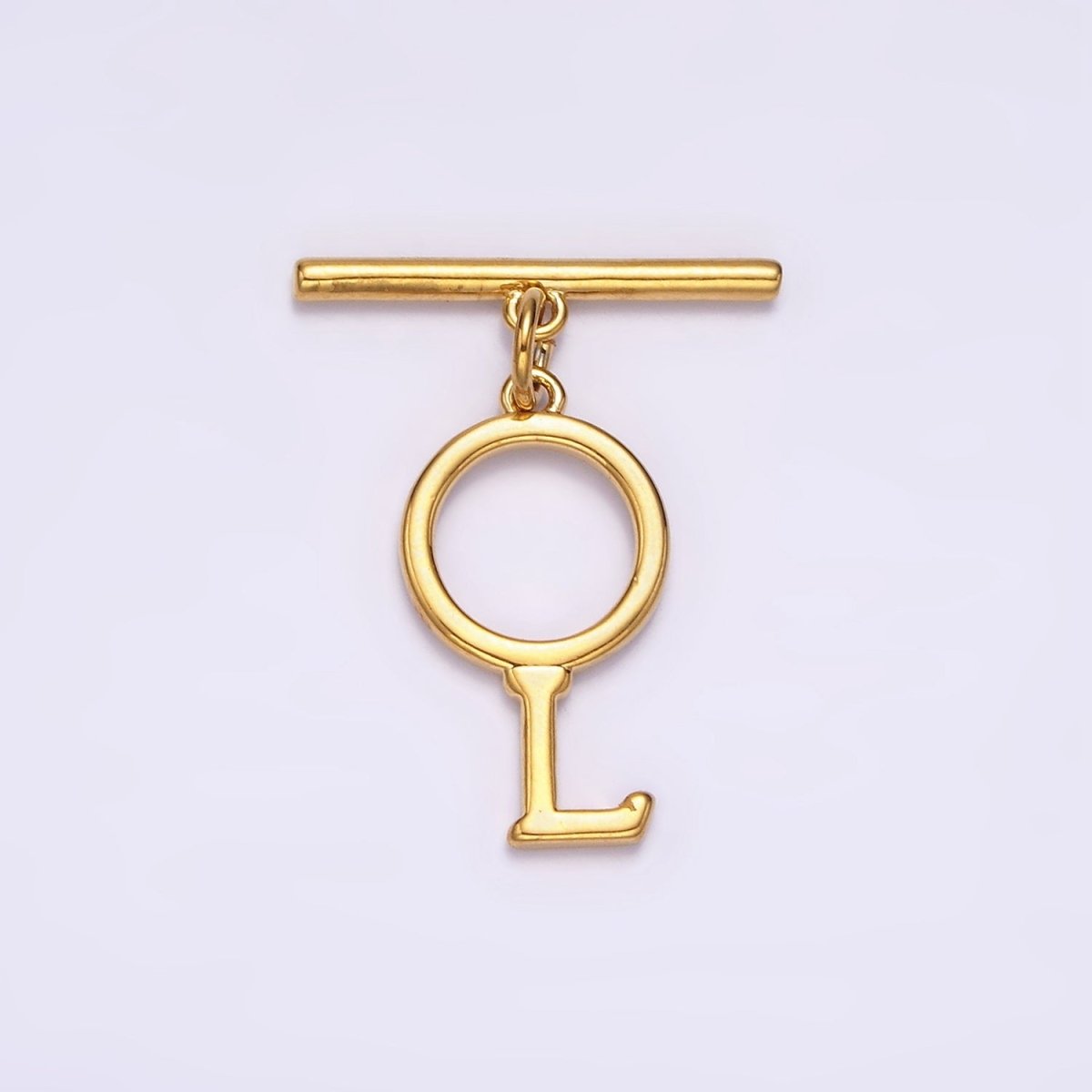 14K Gold Filled A-Z Initial Letter Toggle Clasps Closure Personalized Jewelry Making Findings Supply OT Clasp | A1325 - A1350 - DLUXCA