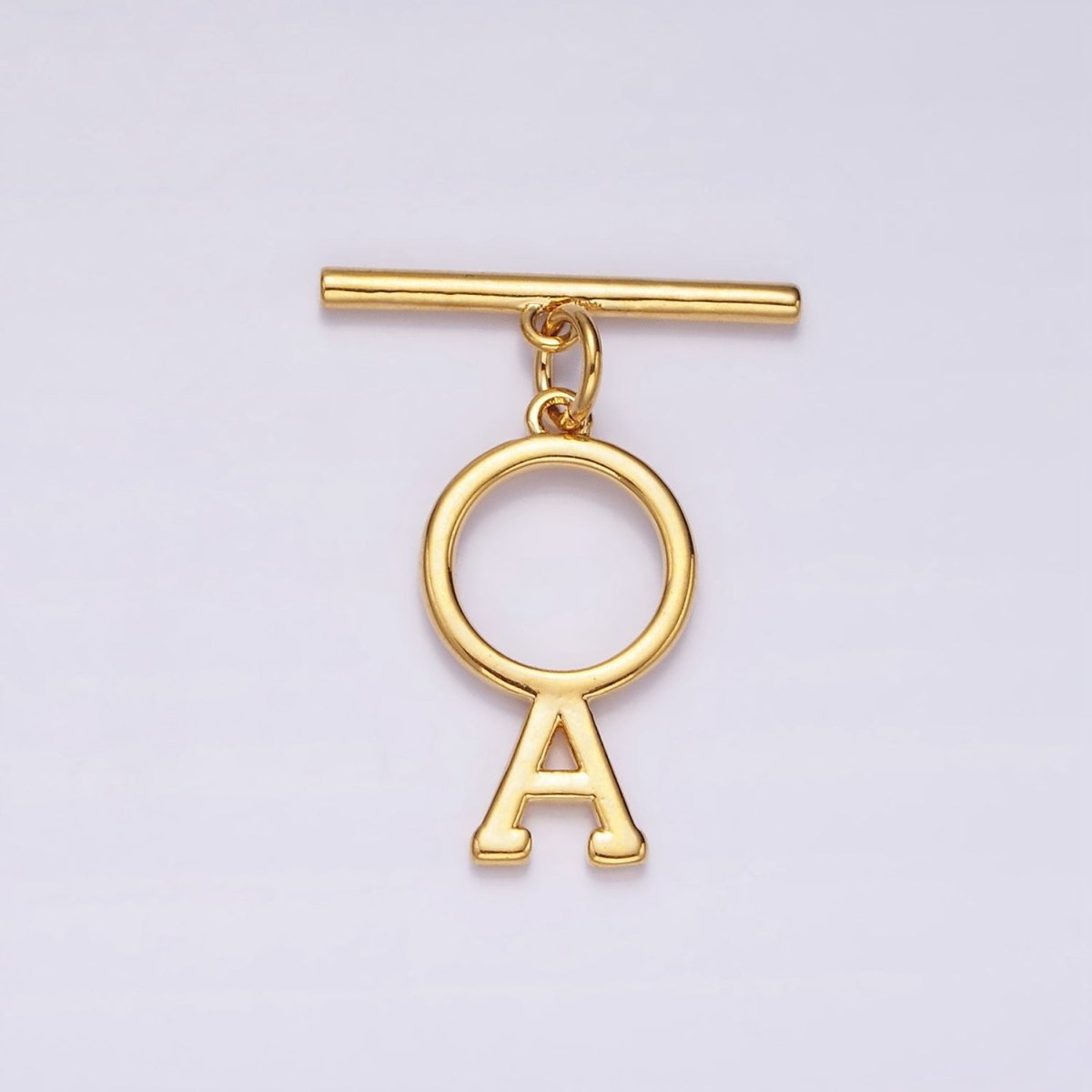 14K Gold Filled A-Z Initial Letter Toggle Clasps Closure Personalized Jewelry Making Findings Supply OT Clasp | A1325 - A1350 - DLUXCA