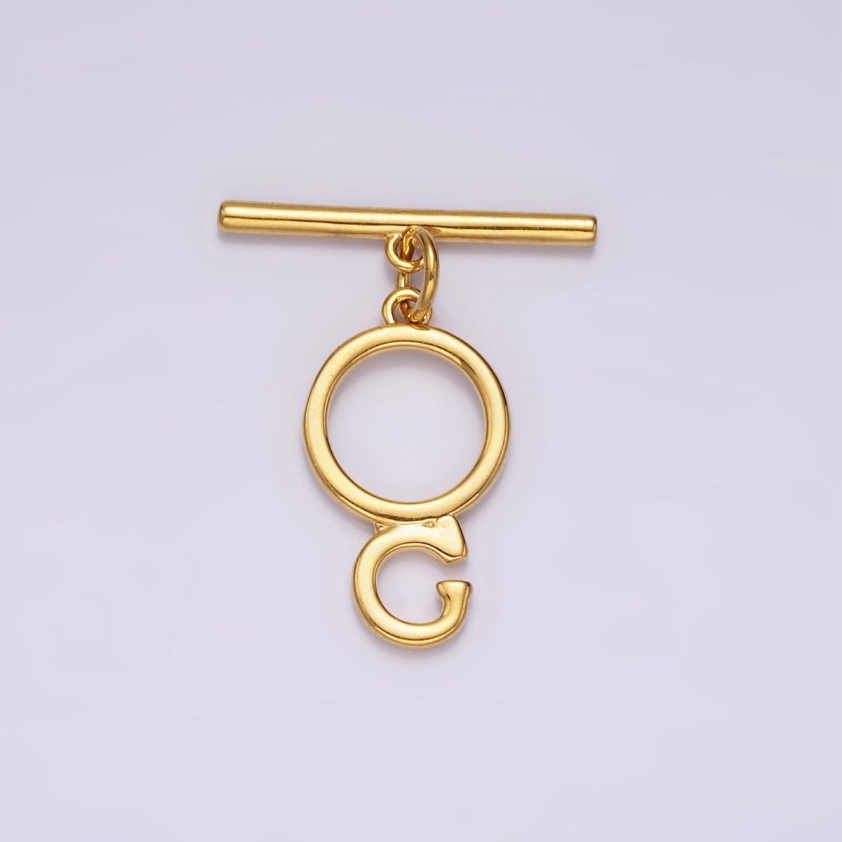 14K Gold Filled A-Z Initial Letter Toggle Clasps Closure Personalized Jewelry Making Findings Supply OT Clasp | A1325 - A1350 - DLUXCA