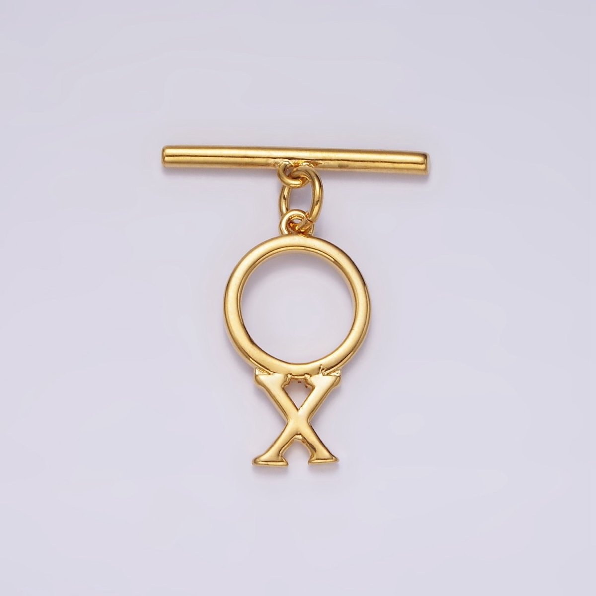 14K Gold Filled A-Z Initial Letter Toggle Clasps Closure Personalized Jewelry Making Findings Supply OT Clasp | A1325 - A1350 - DLUXCA