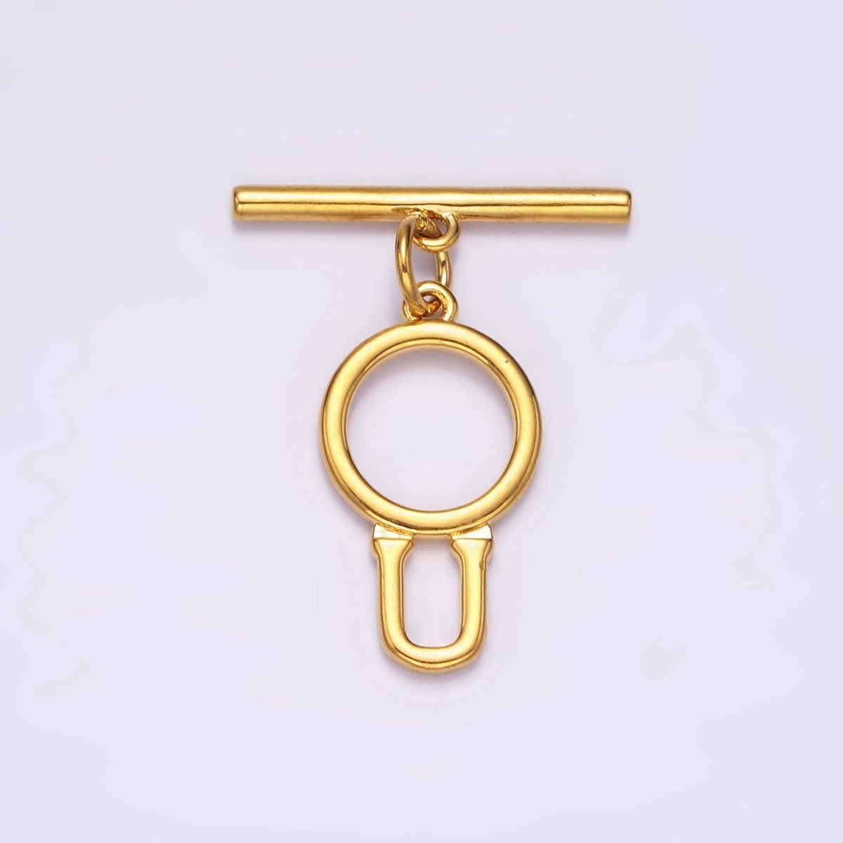 14K Gold Filled A-Z Initial Letter Toggle Clasps Closure Personalized Jewelry Making Findings Supply OT Clasp | A1325 - A1350 - DLUXCA