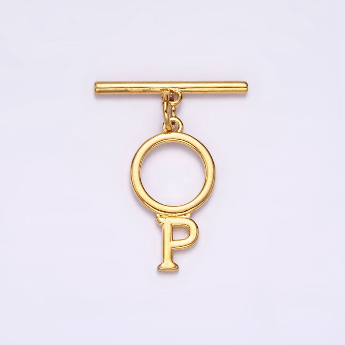 14K Gold Filled A-Z Initial Letter Toggle Clasps Closure Personalized Jewelry Making Findings Supply OT Clasp | A1325 - A1350 - DLUXCA