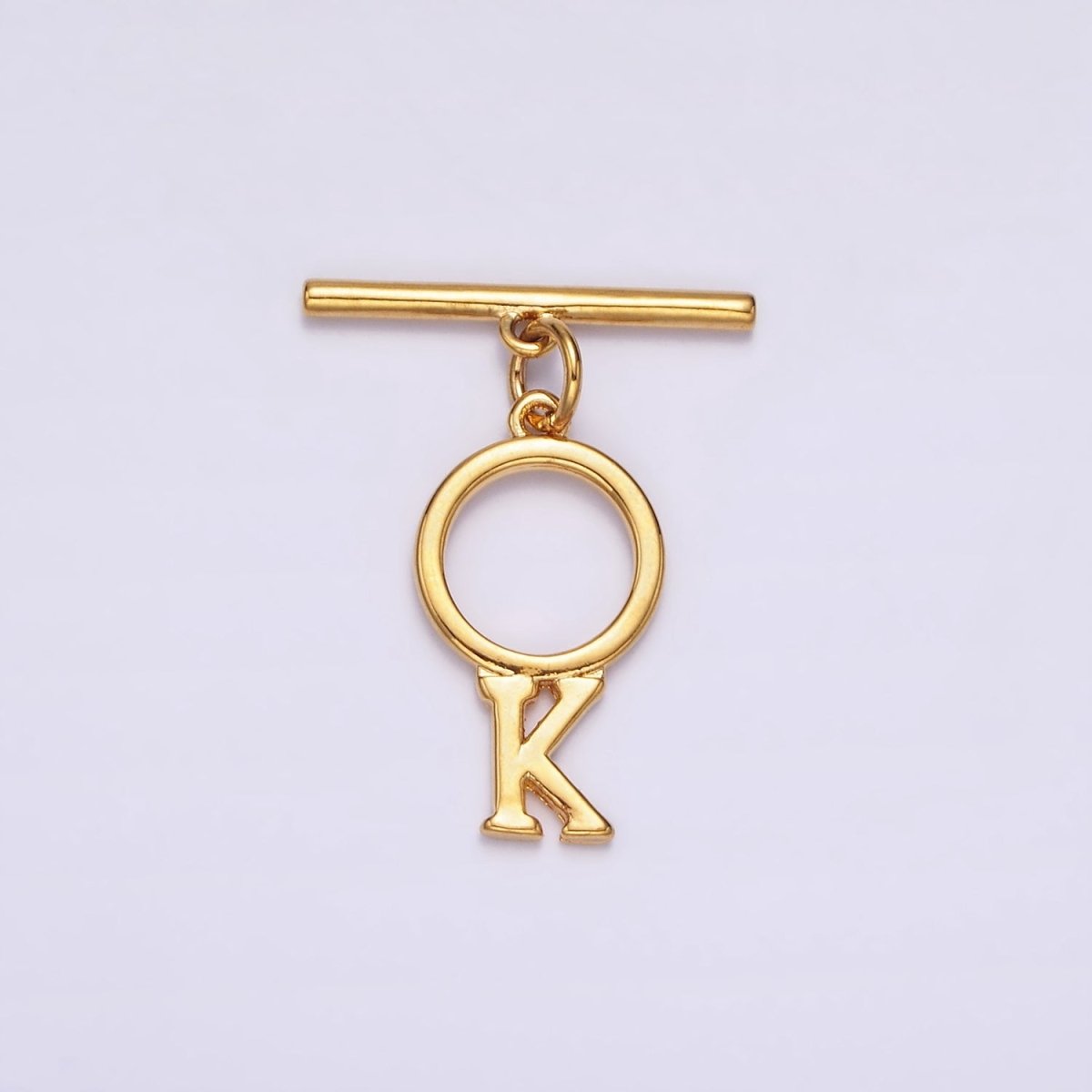 14K Gold Filled A-Z Initial Letter Toggle Clasps Closure Personalized Jewelry Making Findings Supply OT Clasp | A1325 - A1350 - DLUXCA