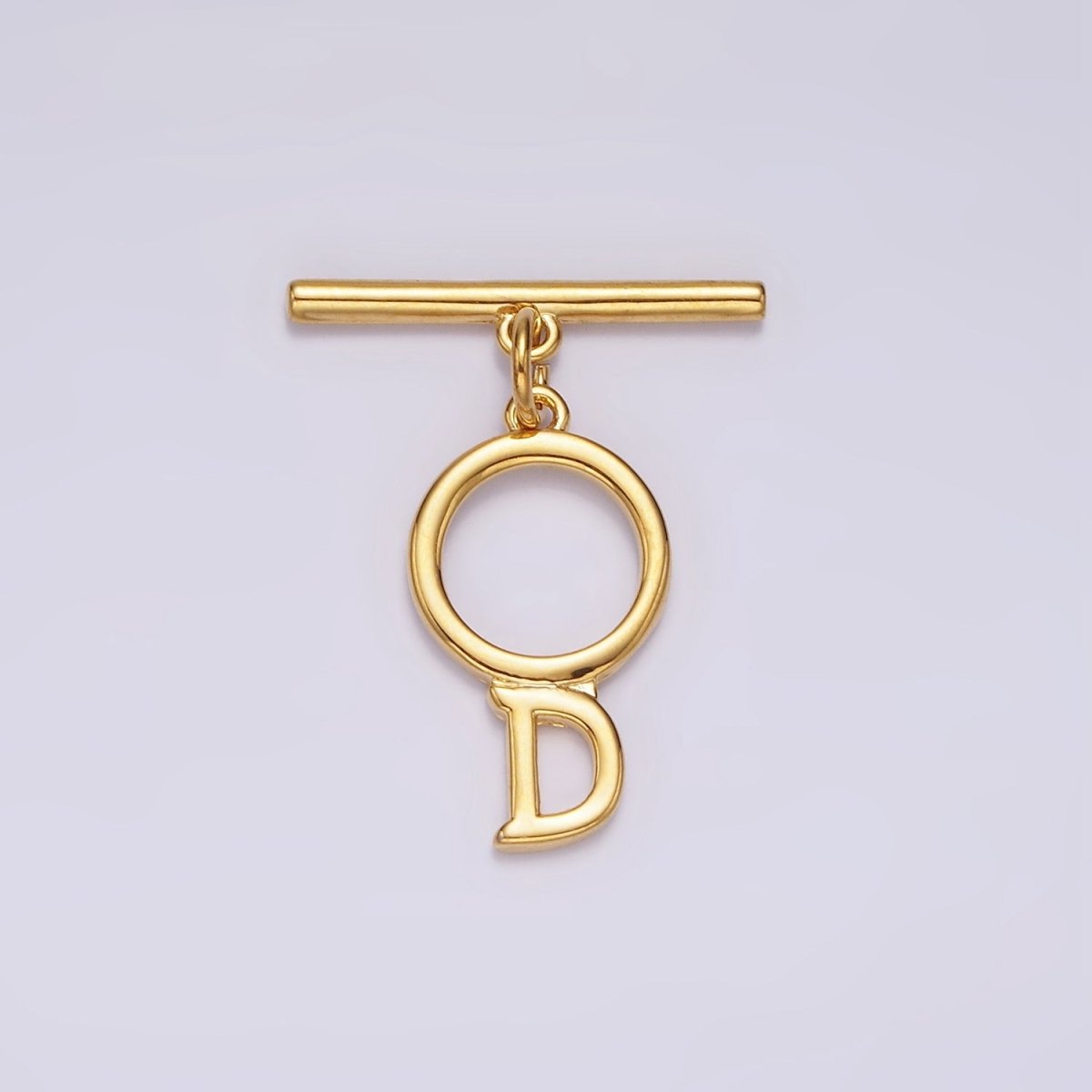 14K Gold Filled A-Z Initial Letter Toggle Clasps Closure Personalized Jewelry Making Findings Supply OT Clasp | A1325 - A1350 - DLUXCA