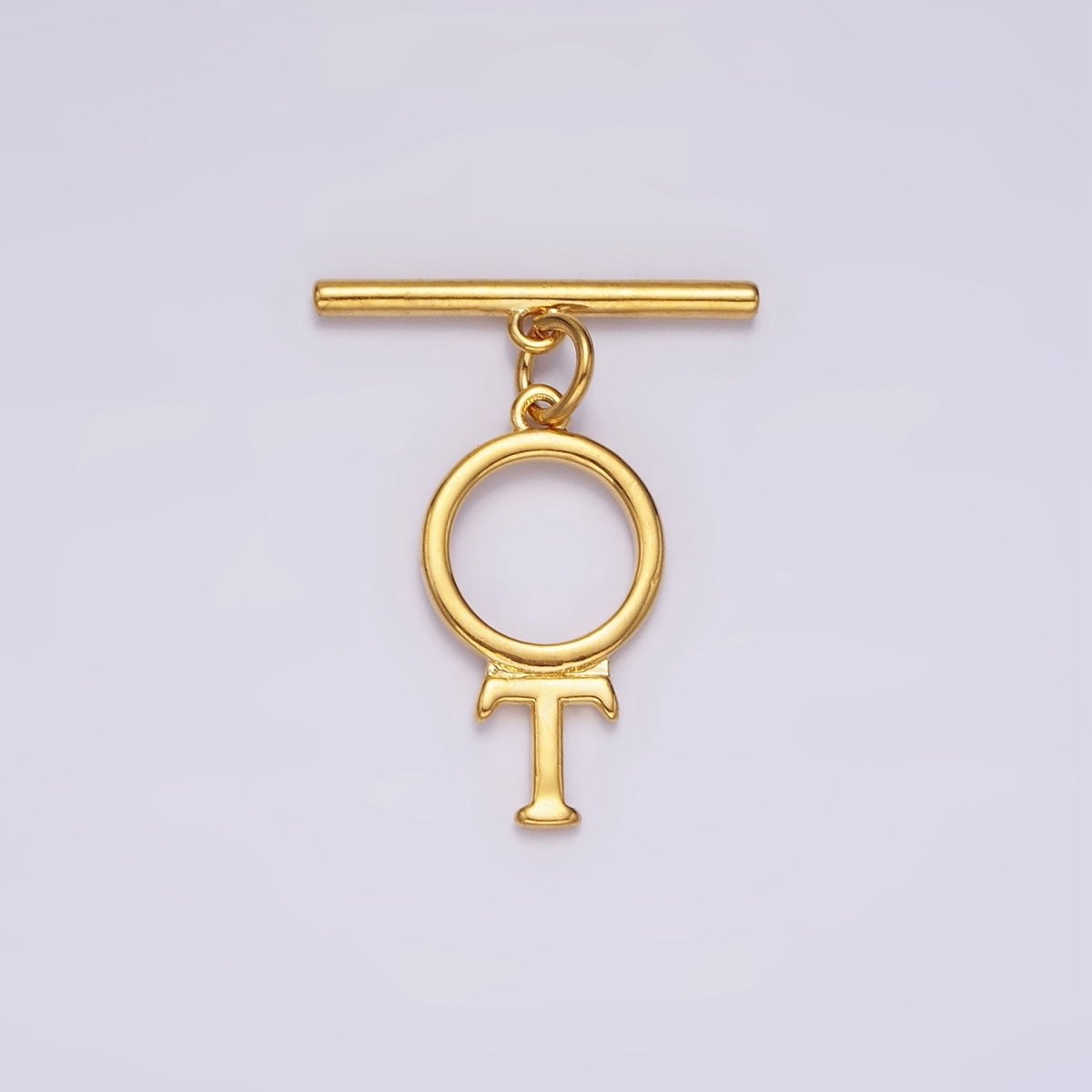 14K Gold Filled A-Z Initial Letter Toggle Clasps Closure Personalized Jewelry Making Findings Supply OT Clasp | A1325 - A1350 - DLUXCA