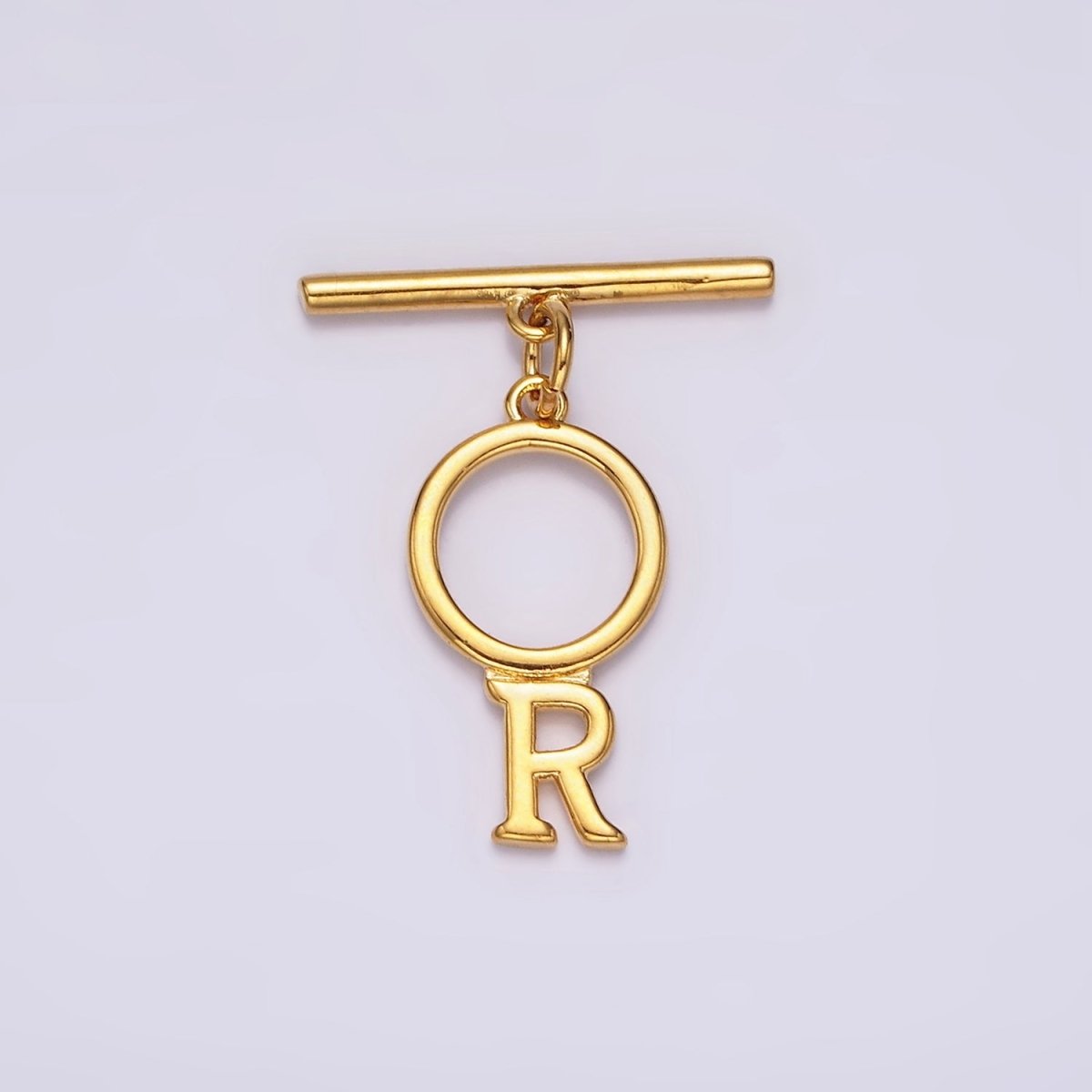 14K Gold Filled A-Z Initial Letter Toggle Clasps Closure Personalized Jewelry Making Findings Supply OT Clasp | A1325 - A1350 - DLUXCA