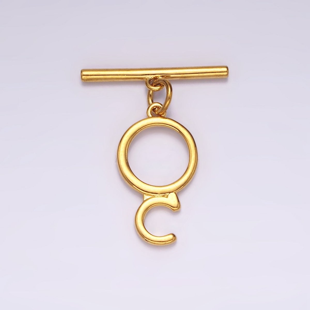 14K Gold Filled A-Z Initial Letter Toggle Clasps Closure Personalized Jewelry Making Findings Supply OT Clasp | A1325 - A1350 - DLUXCA