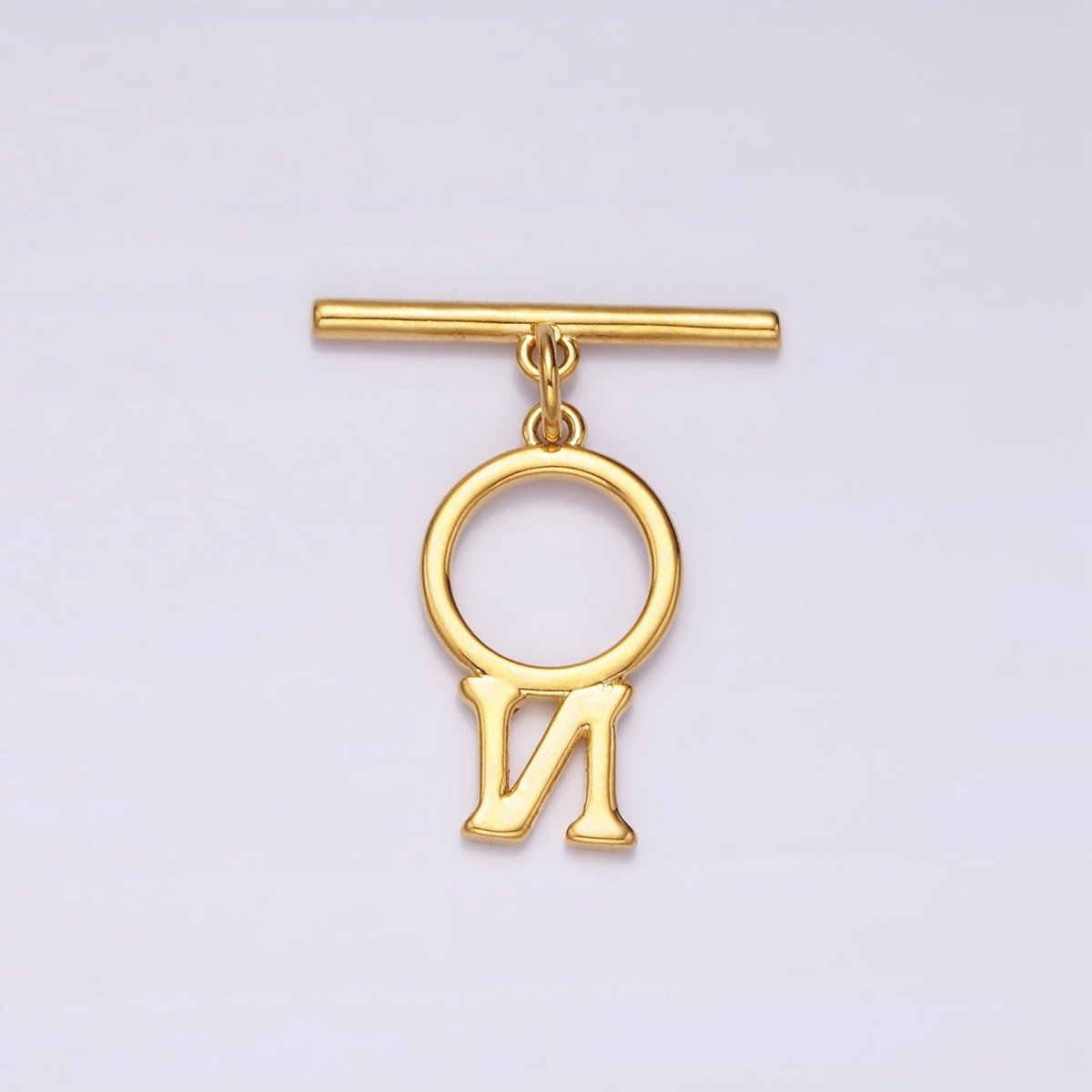 14K Gold Filled A-Z Initial Letter Toggle Clasps Closure Personalized Jewelry Making Findings Supply OT Clasp | A1325 - A1350 - DLUXCA