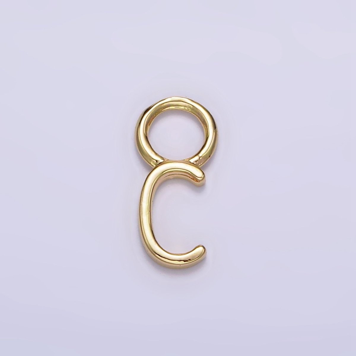 14K Gold Filled A-Z Initial Letters Rounded Bail Personalized Earring Charm | A989 - A1001 - DLUXCA