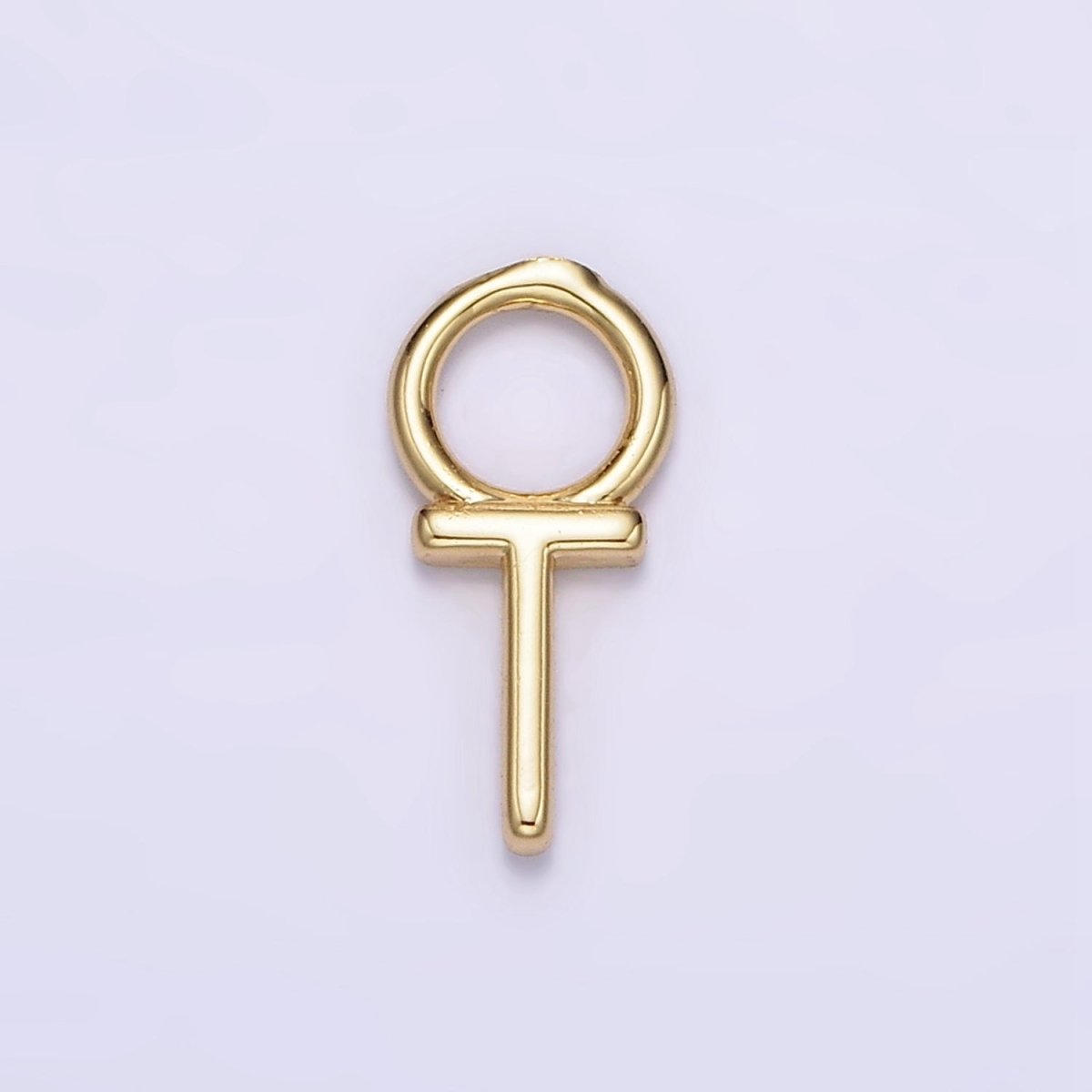 14K Gold Filled A-Z Initial Letters Rounded Bail Personalized Earring Charm | A989 - A1001 - DLUXCA