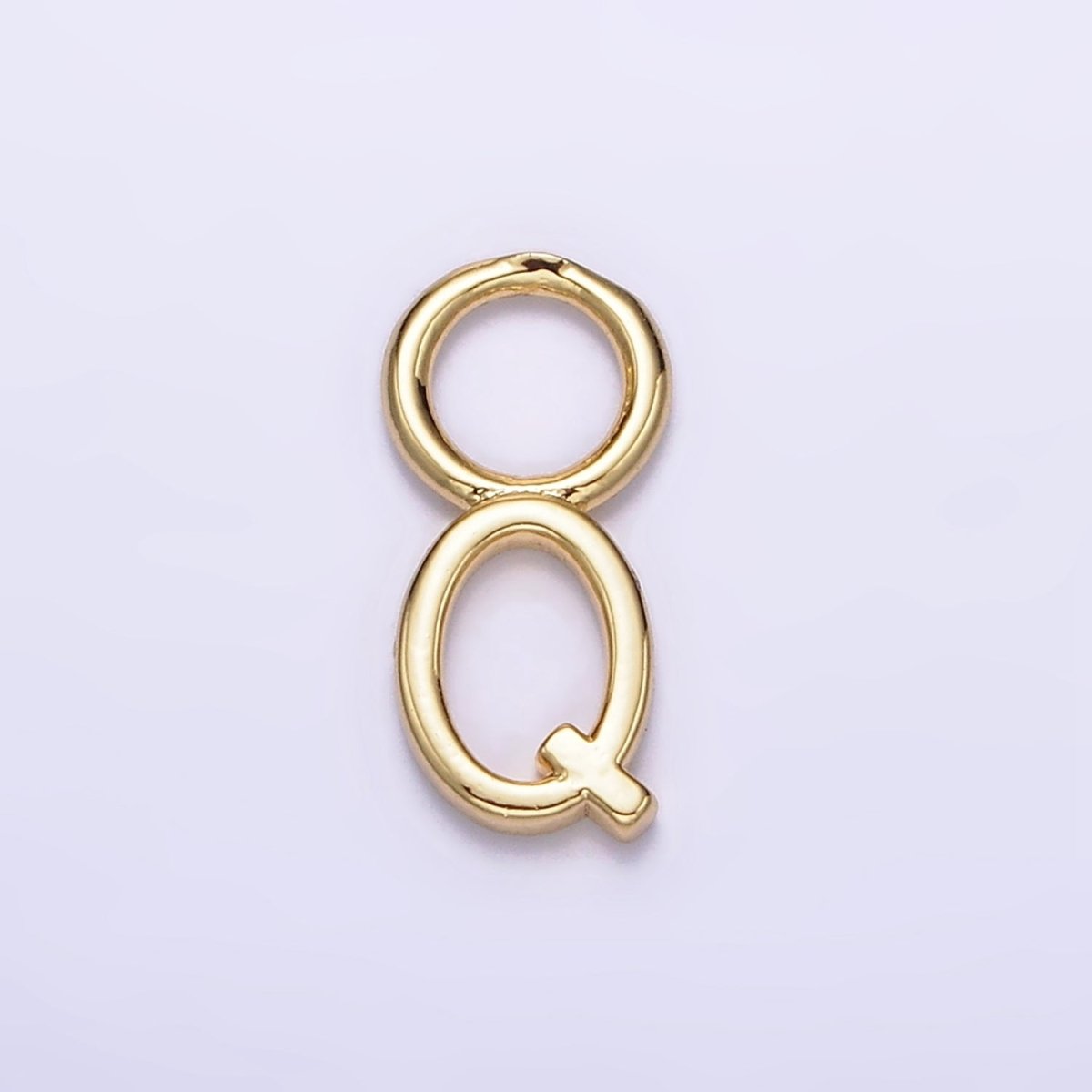 14K Gold Filled A-Z Initial Letters Rounded Bail Personalized Earring Charm | A989 - A1001 - DLUXCA