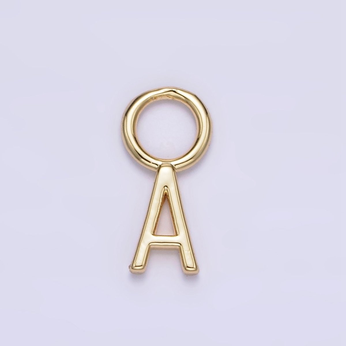 14K Gold Filled A-Z Initial Letters Rounded Bail Personalized Earring Charm | A989 - A1001 - DLUXCA