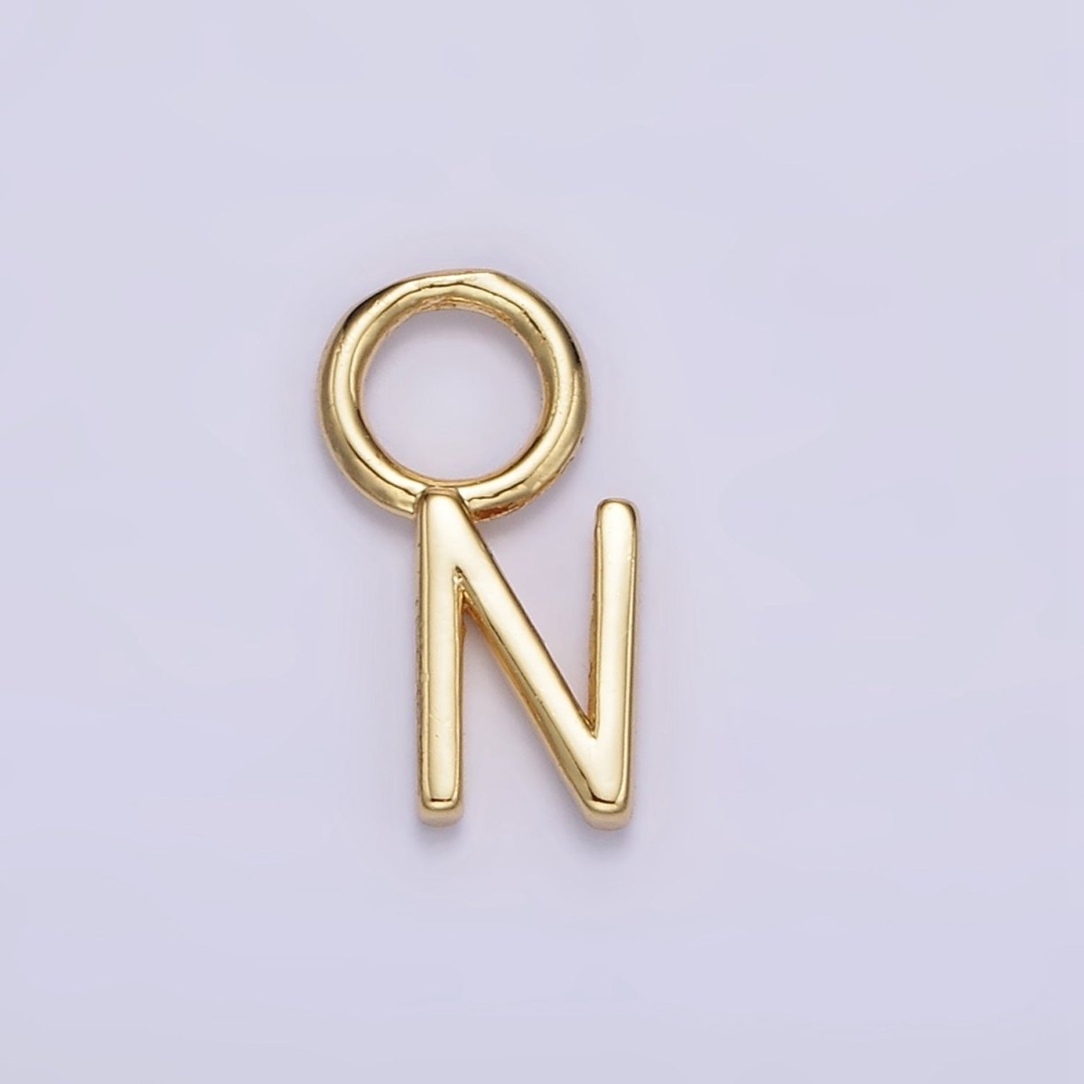 14K Gold Filled A-Z Initial Letters Rounded Bail Personalized Earring Charm | A989 - A1001 - DLUXCA