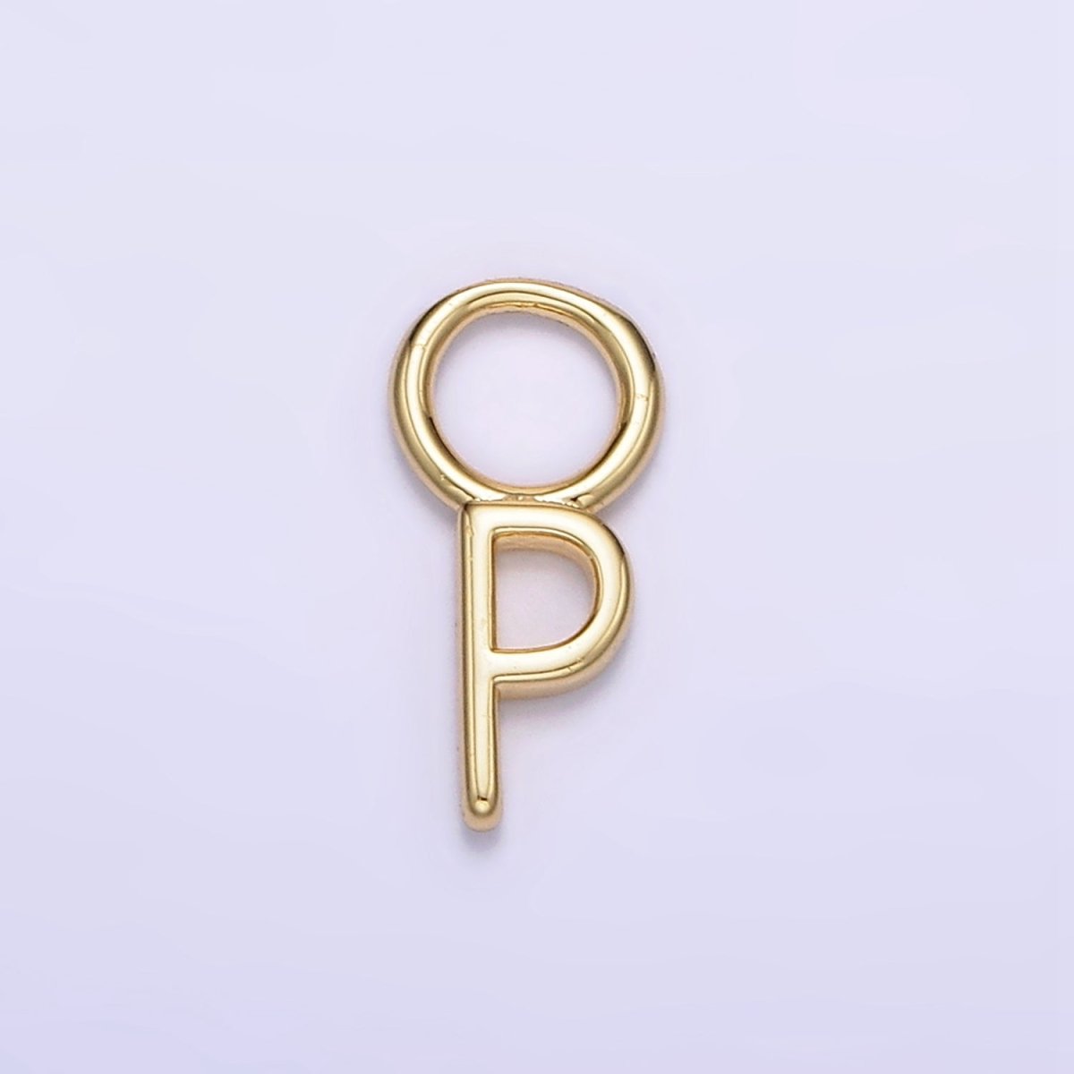 14K Gold Filled A-Z Initial Letters Rounded Bail Personalized Earring Charm | A989 - A1001 - DLUXCA