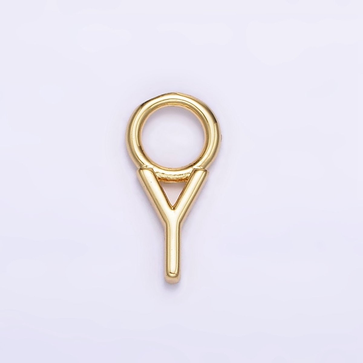 14K Gold Filled A-Z Initial Letters Rounded Bail Personalized Earring Charm | A989 - A1001 - DLUXCA