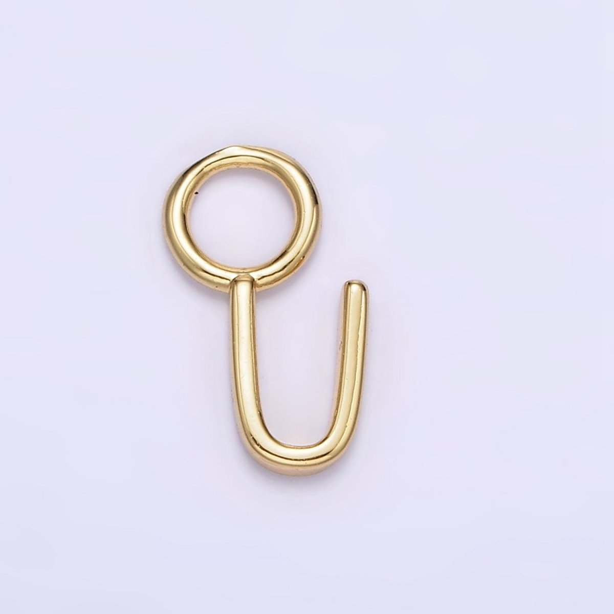 14K Gold Filled A-Z Initial Letters Rounded Bail Personalized Earring Charm | A989 - A1001 - DLUXCA