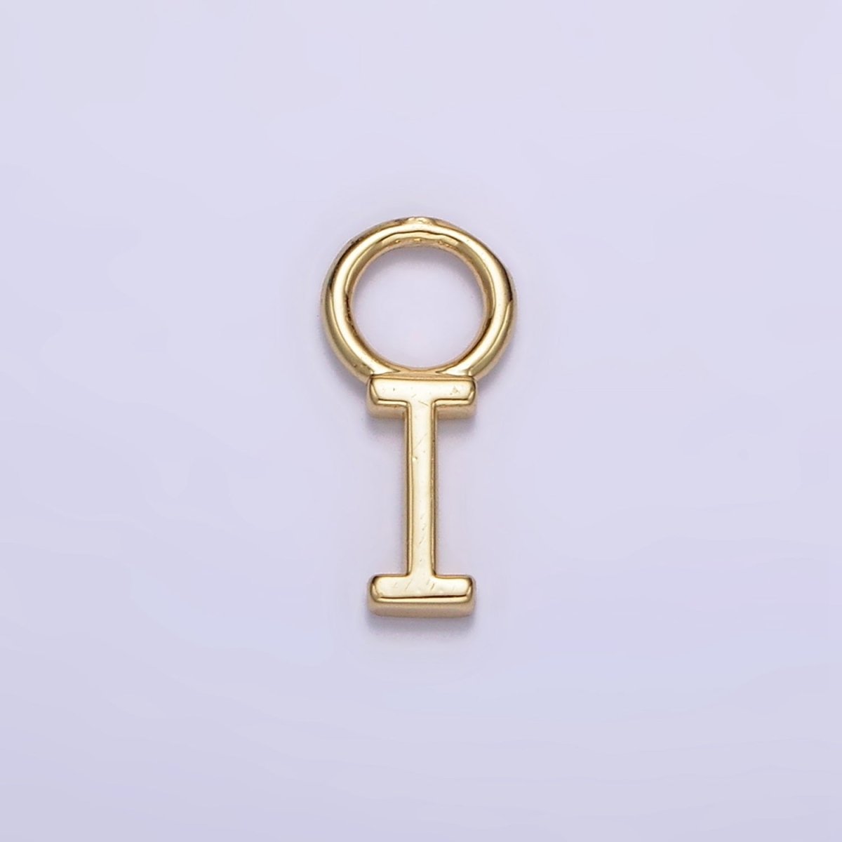 14K Gold Filled A-Z Initial Letters Rounded Bail Personalized Earring Charm | A989 - A1001 - DLUXCA