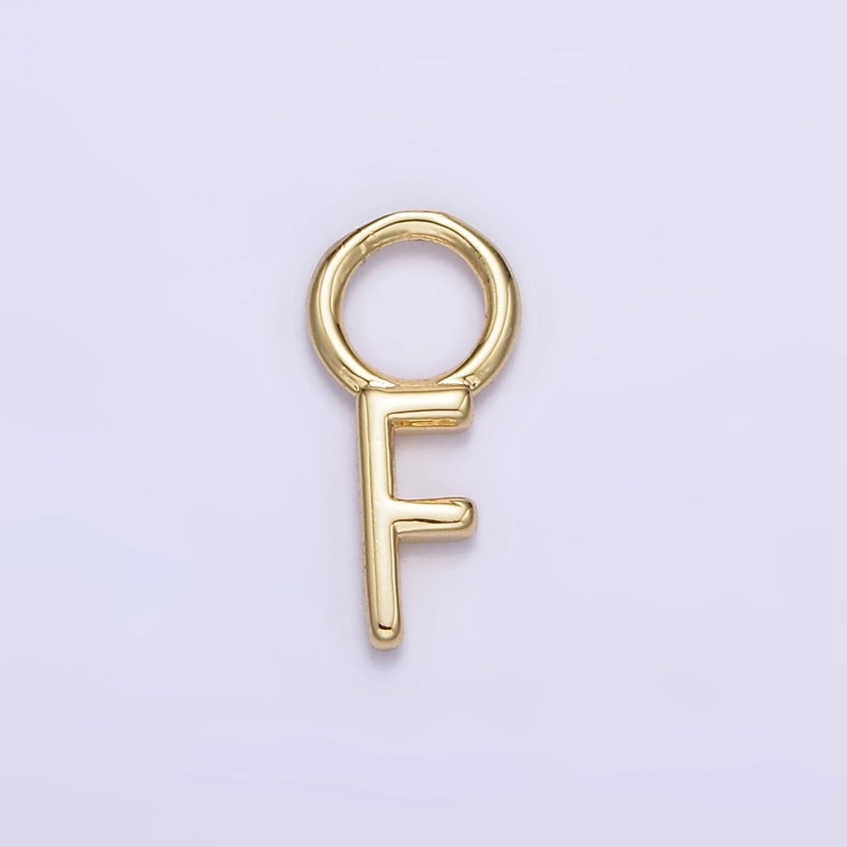 14K Gold Filled A-Z Initial Letters Rounded Bail Personalized Earring Charm | A989 - A1001 - DLUXCA