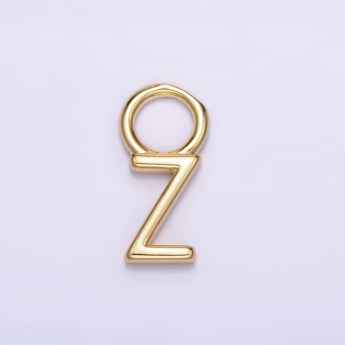 14K Gold Filled A-Z Initial Letters Rounded Bail Personalized Earring Charm | A989 - A1001 - DLUXCA