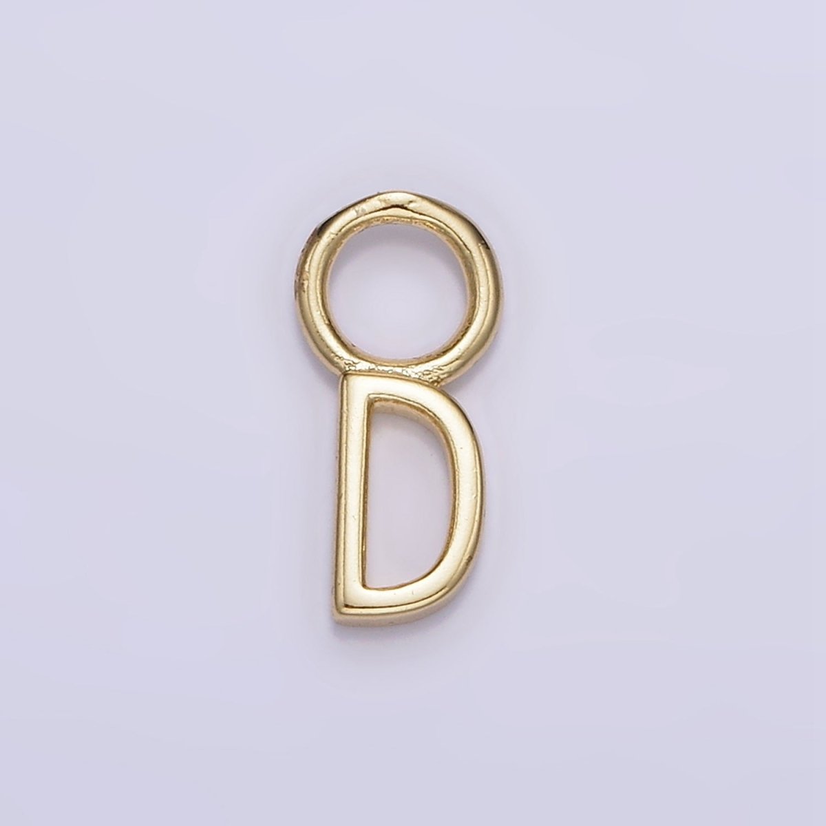 14K Gold Filled A-Z Initial Letters Rounded Bail Personalized Earring Charm | A989 - A1001 - DLUXCA