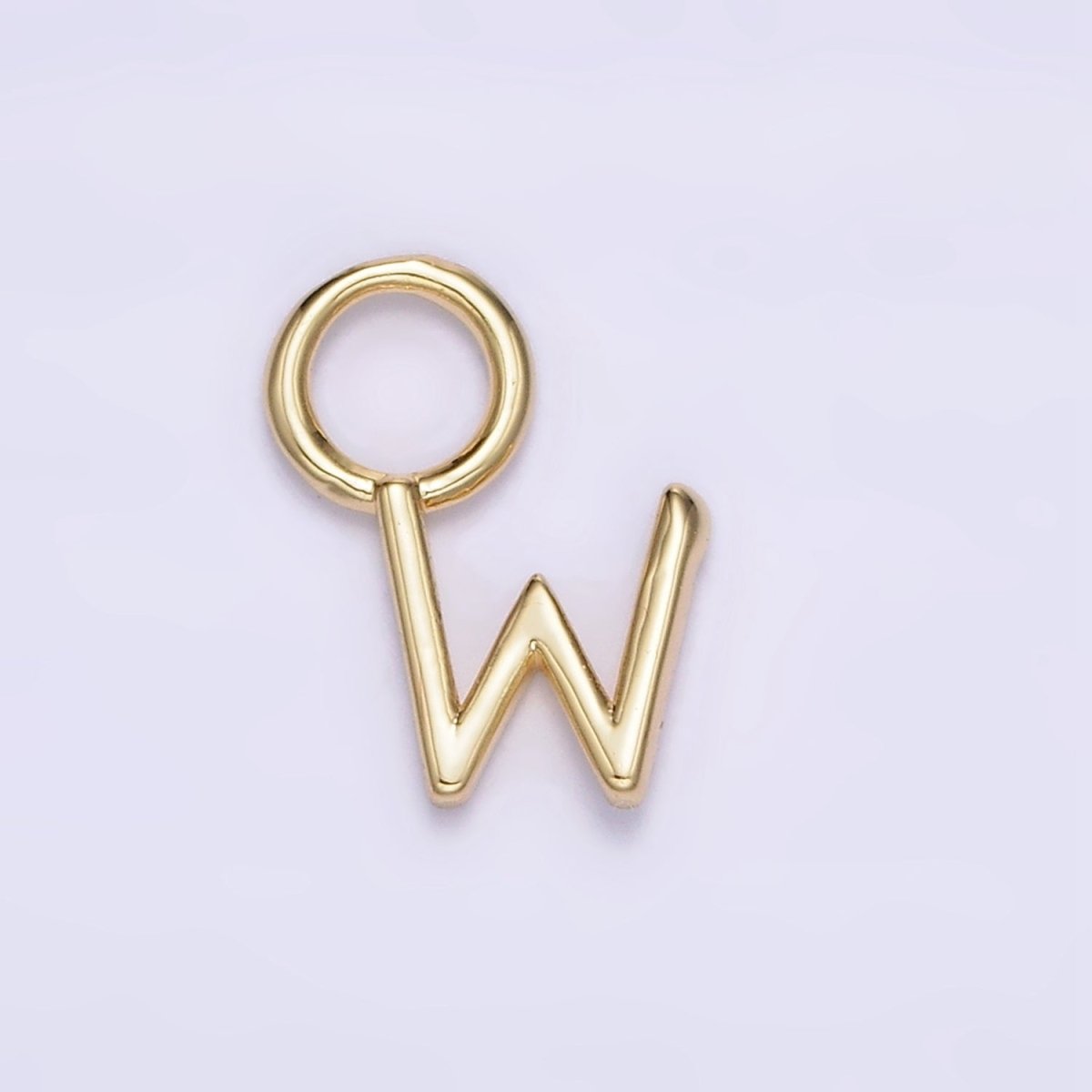 14K Gold Filled A-Z Initial Letters Rounded Bail Personalized Earring Charm | A989 - A1001 - DLUXCA