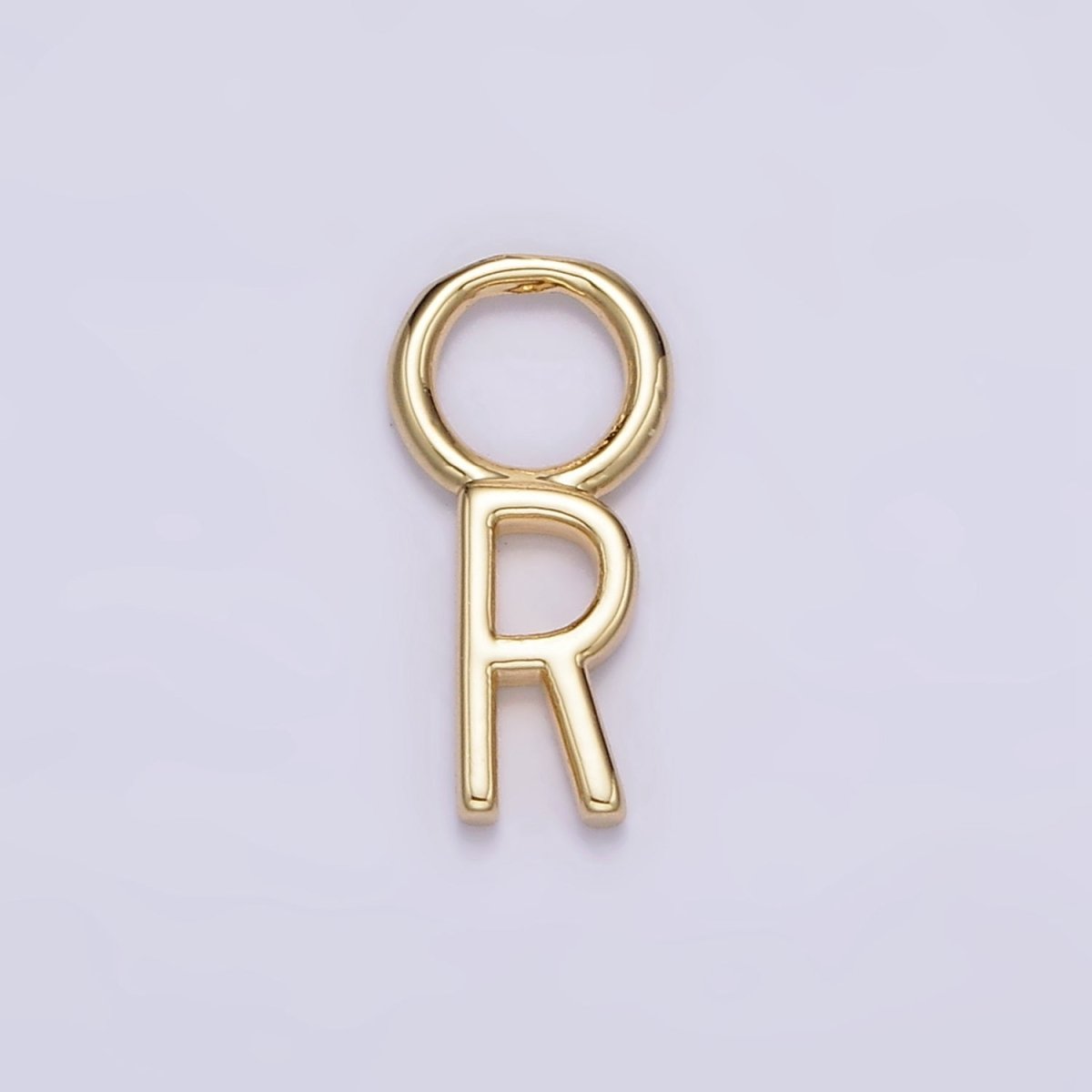 14K Gold Filled A-Z Initial Letters Rounded Bail Personalized Earring Charm | A989 - A1001 - DLUXCA