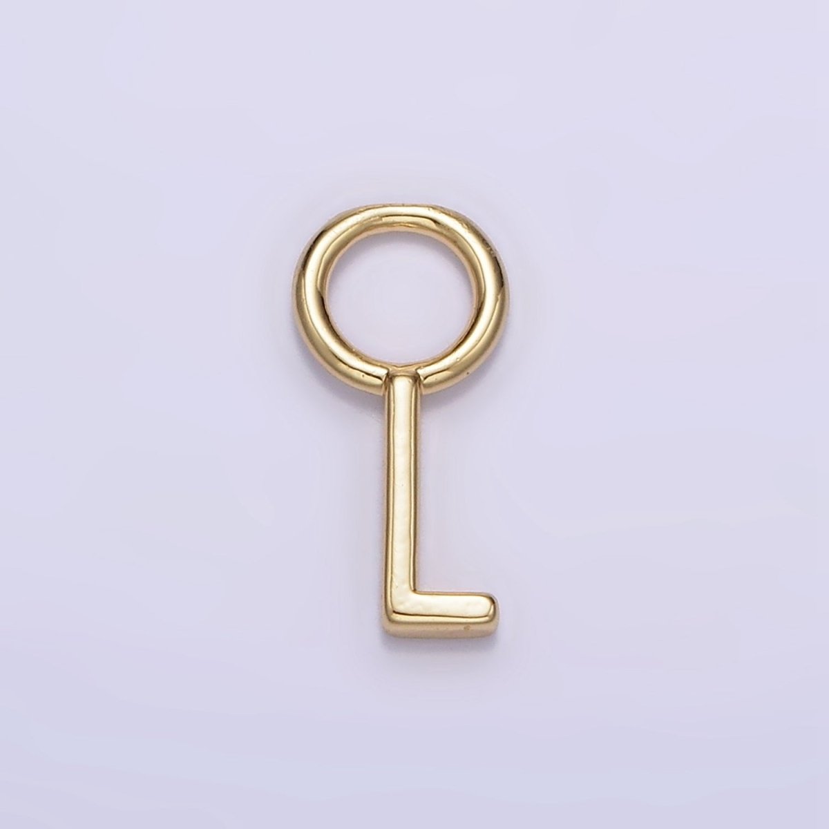 14K Gold Filled A-Z Initial Letters Rounded Bail Personalized Earring Charm | A989 - A1001 - DLUXCA