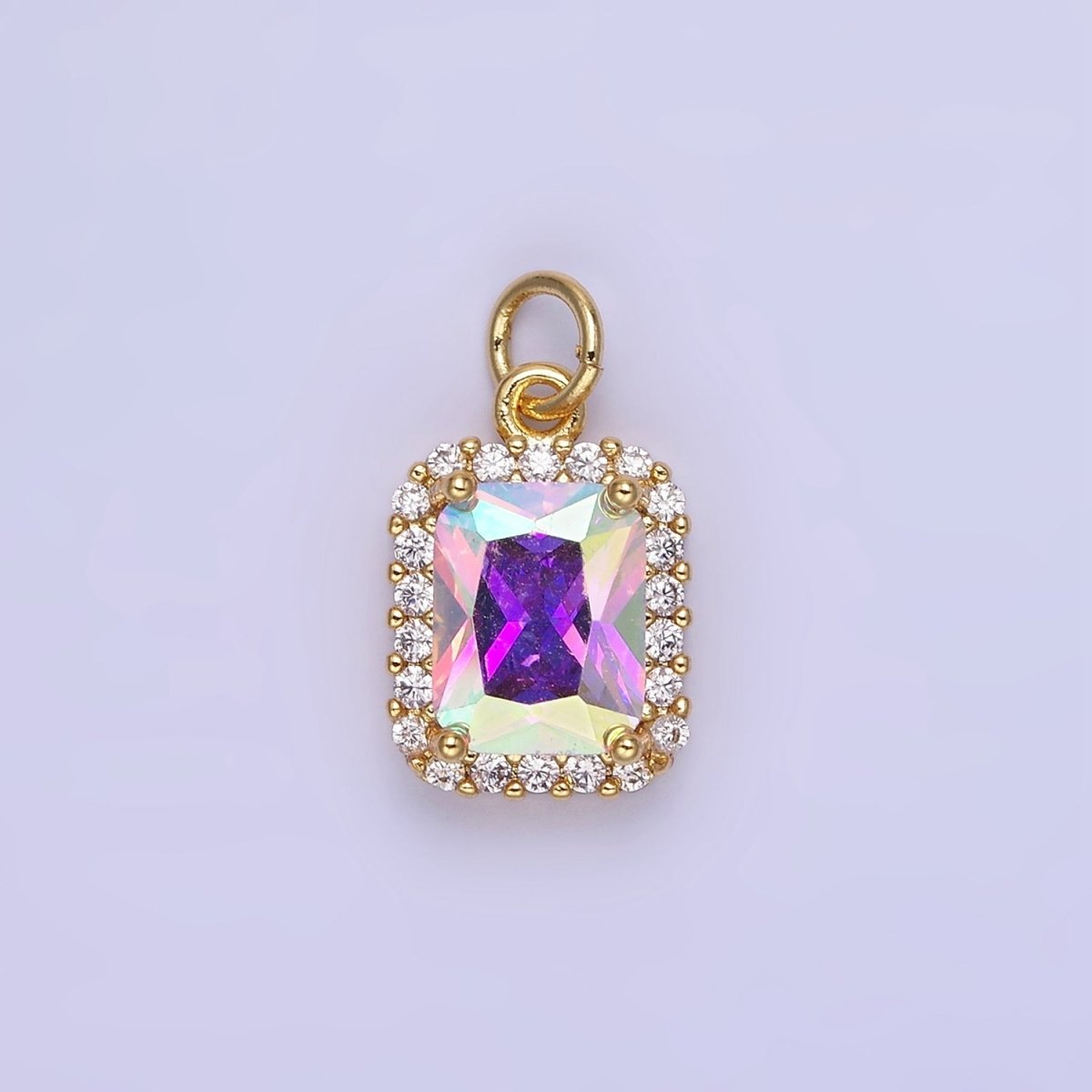 14K Gold Filled Baguette CZ Micro Paved Charm | AG756 - AG767 - DLUXCA
