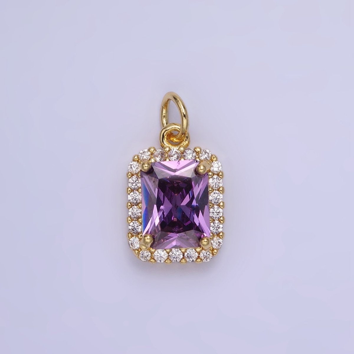 14K Gold Filled Baguette CZ Micro Paved Charm | AG756 - AG767 - DLUXCA