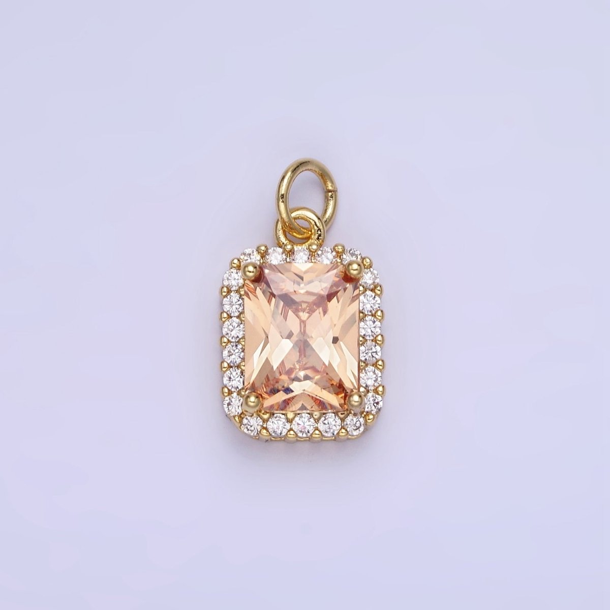 14K Gold Filled Baguette CZ Micro Paved Charm | AG756 - AG767 - DLUXCA