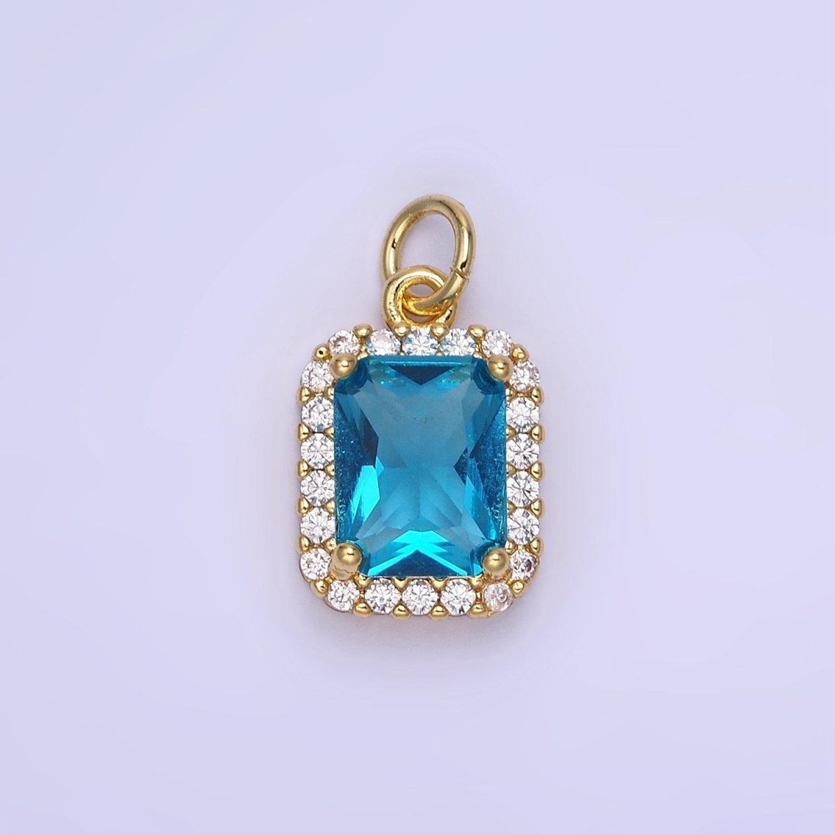 14K Gold Filled Baguette CZ Micro Paved Charm | AG756 - AG767 - DLUXCA