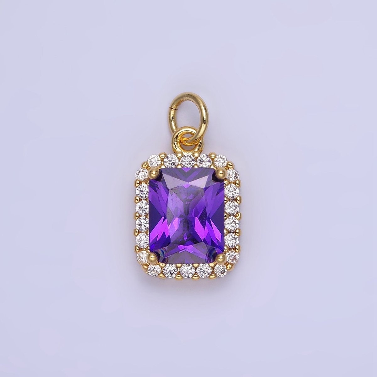 14K Gold Filled Baguette CZ Micro Paved Charm | AG756 - AG767 - DLUXCA