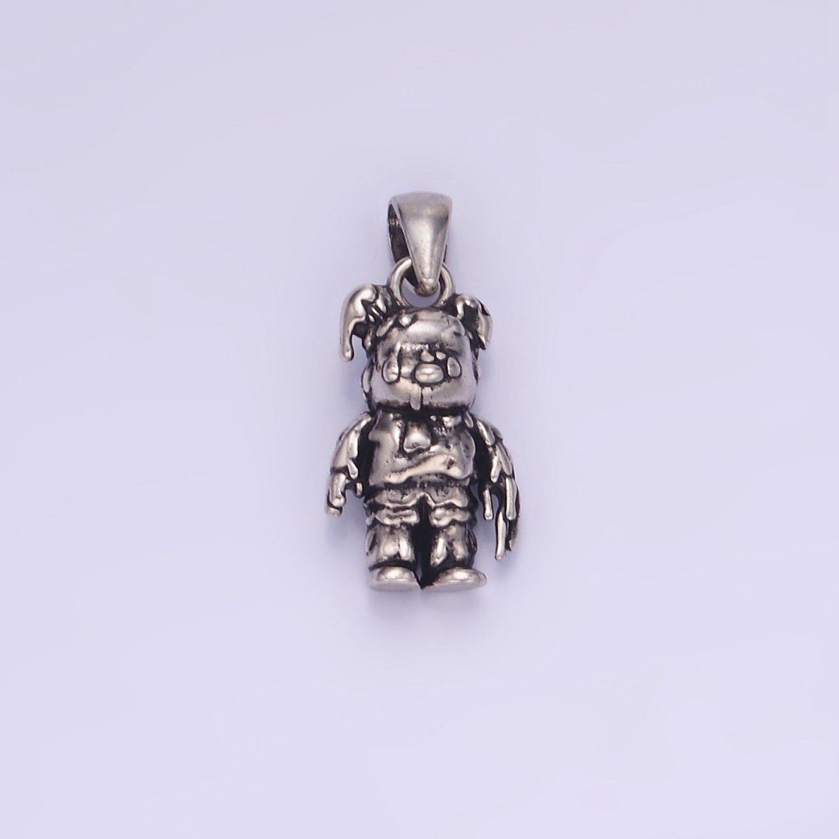 14K Gold Filled Bear Molten Drip Pendant in Gold & Silver | AA1246 - DLUXCA