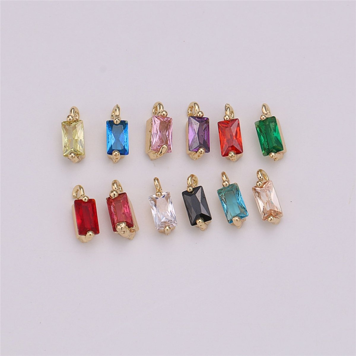 14k Gold Filled Birthstone Charm, Necklace Earring Bracelet Supplies, Jewelry Supply Charms Personalized Delicate Dainty Charm Pendant E-471 E-472 E-473 E-474 E-475 E-476 E-477 E-478 E-479 E-480 E-481 E-482 E-495 E-496 E-497 E-595 E-596 E-597 - DLUXCA