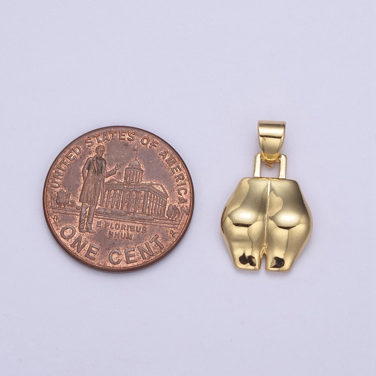 14k Gold Filled Bootylicous Booty Pendant // Butt Ass Charm // La Femme Necklace Charm Jewelry N-557 - DLUXCA