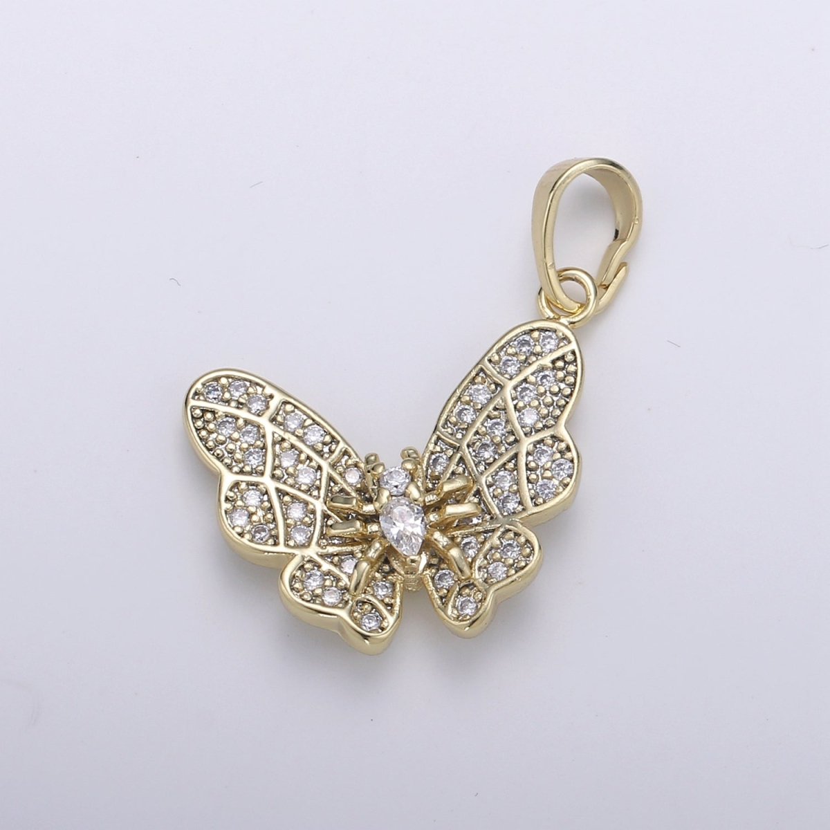 14K Gold Filled Butterfly Pendants J-096 - DLUXCA