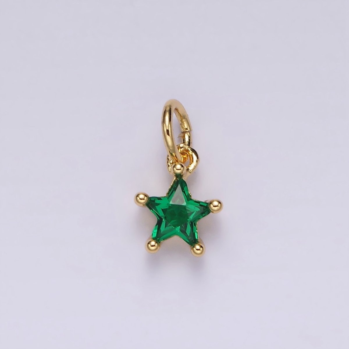 14K Gold Filled Celestial Star CZ Birthstone Personalized Add-On Charm | AG549 - AG560 - DLUXCA