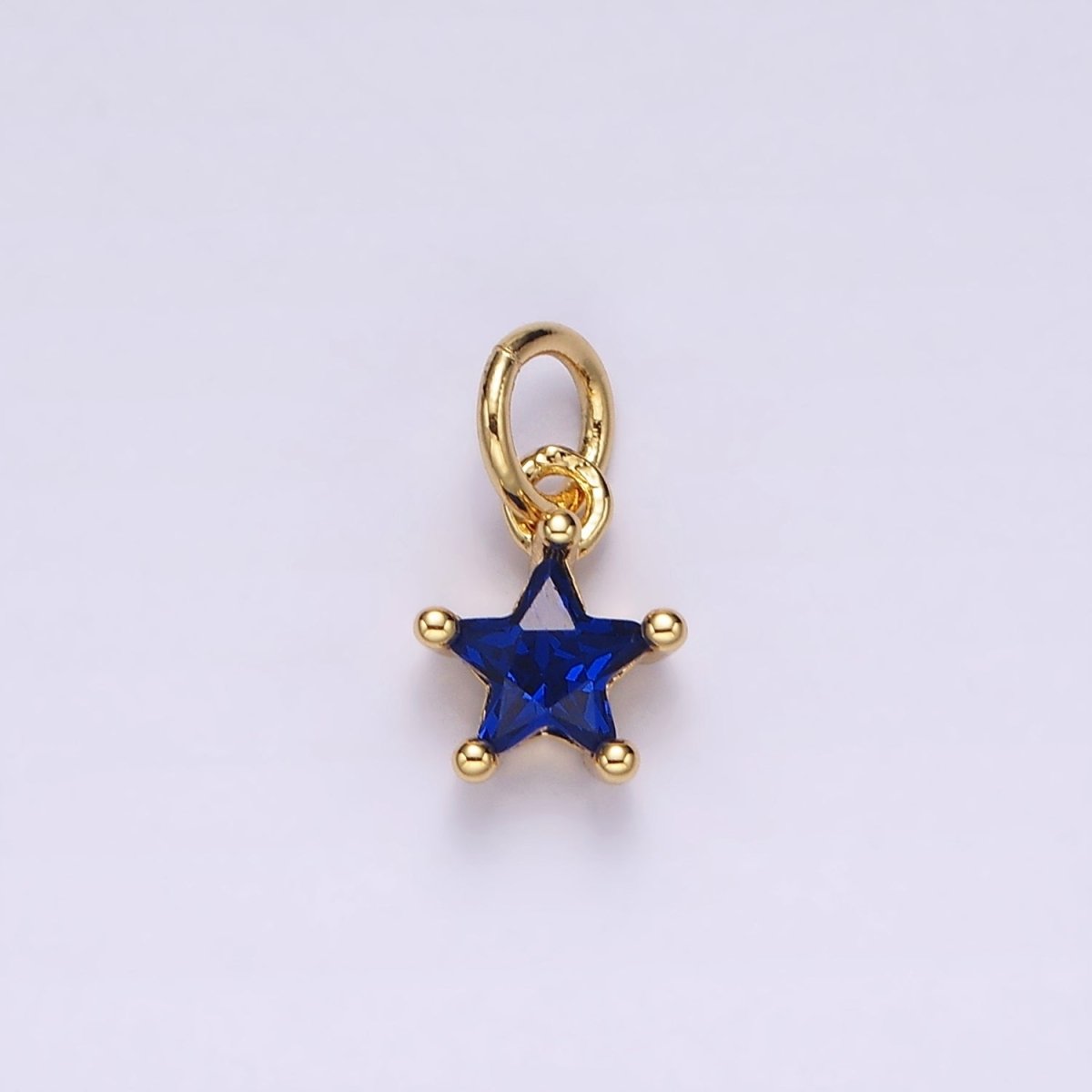 14K Gold Filled Celestial Star CZ Birthstone Personalized Add-On Charm | AG549 - AG560 - DLUXCA