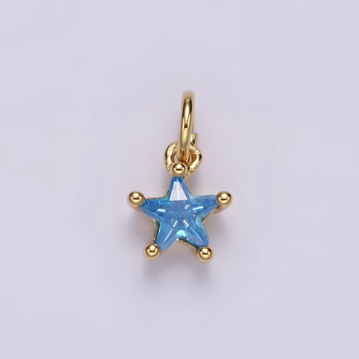 14K Gold Filled Celestial Star CZ Birthstone Personalized Add-On Charm | AG549 - AG560 - DLUXCA