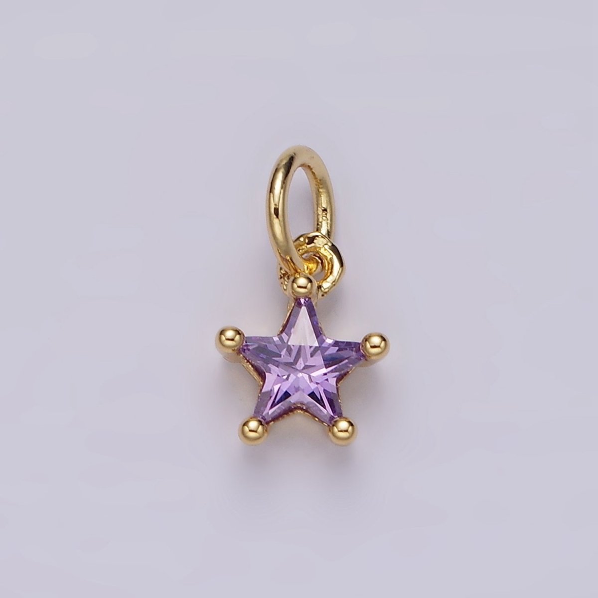 14K Gold Filled Celestial Star CZ Birthstone Personalized Add-On Charm | AG549 - AG560 - DLUXCA