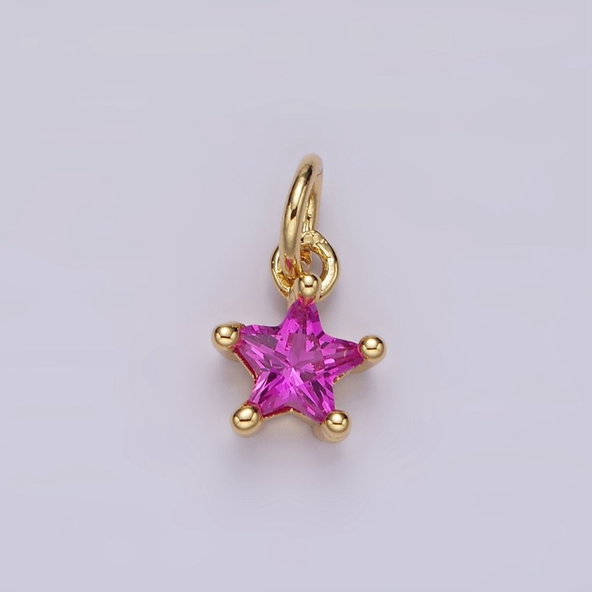 14K Gold Filled Celestial Star CZ Birthstone Personalized Add-On Charm | AG549 - AG560 - DLUXCA