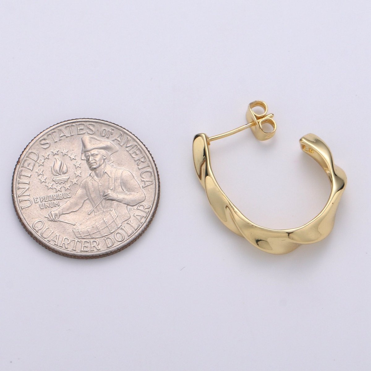 14k Gold Filled Circular Hoop Earring, Earring Supplies for DIY Earring Jewelry, Earring Supply DIY Findings, Perfect for DIY Earrings Q-240 - DLUXCA