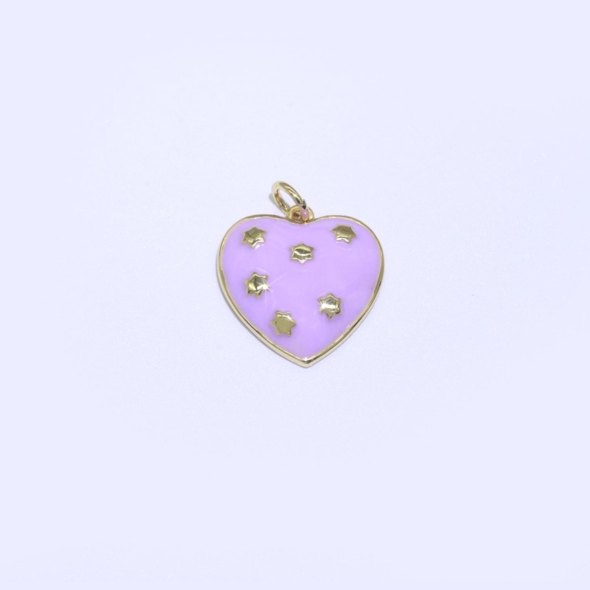14K Gold Filled Colorful Enamel Heart Star Pendant Charm For Wholesale Pendants and Charms Jewelry Making Craft Supplies M-315-M-324 - DLUXCA