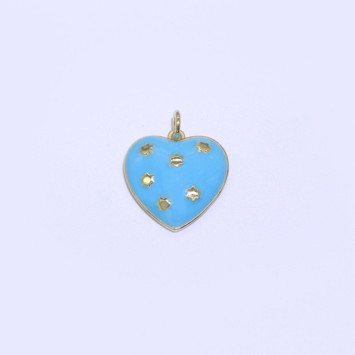 14K Gold Filled Colorful Enamel Heart Star Pendant Charm For Wholesale Pendants and Charms Jewelry Making Craft Supplies M-315-M-324 - DLUXCA