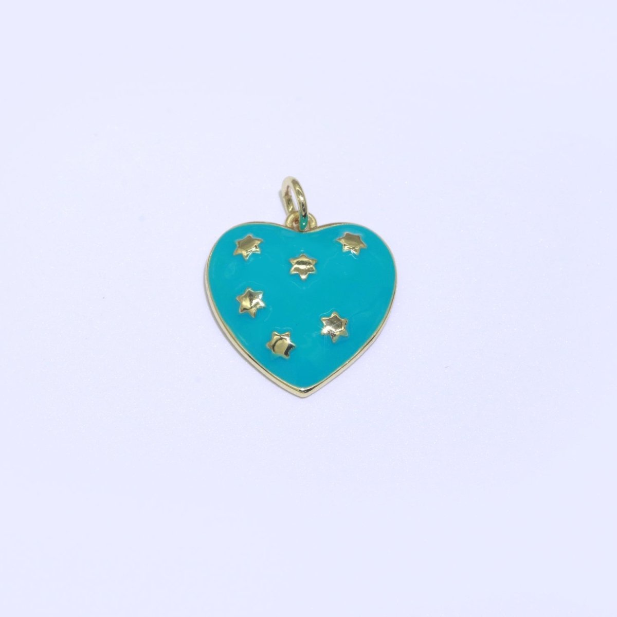 14K Gold Filled Colorful Enamel Heart Star Pendant Charm For Wholesale Pendants and Charms Jewelry Making Craft Supplies M-315-M-324 - DLUXCA