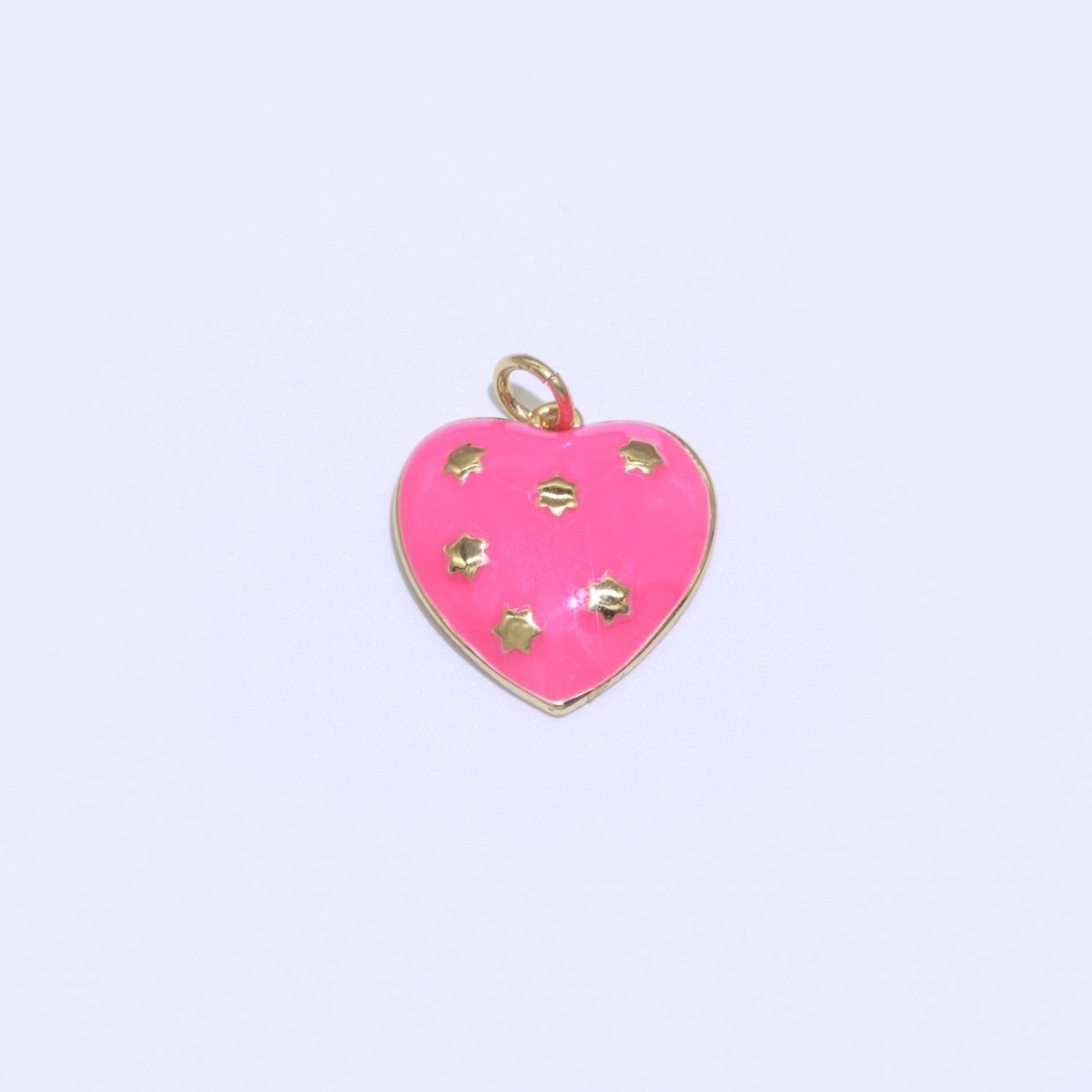 14K Gold Filled Colorful Enamel Heart Star Pendant Charm For Wholesale Pendants and Charms Jewelry Making Craft Supplies M-315-M-324 - DLUXCA