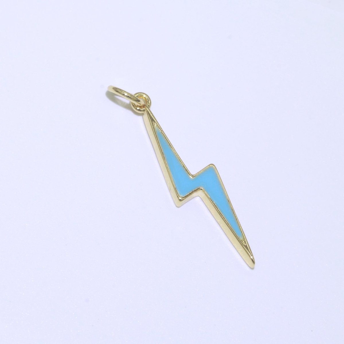 14K Gold Filled Colorful Enamel Lightning Thunder Bolt Pendant Charm For Wholesale Pendants and Charms Jewelry Making Craft Supplies M-305 to M-314 - DLUXCA