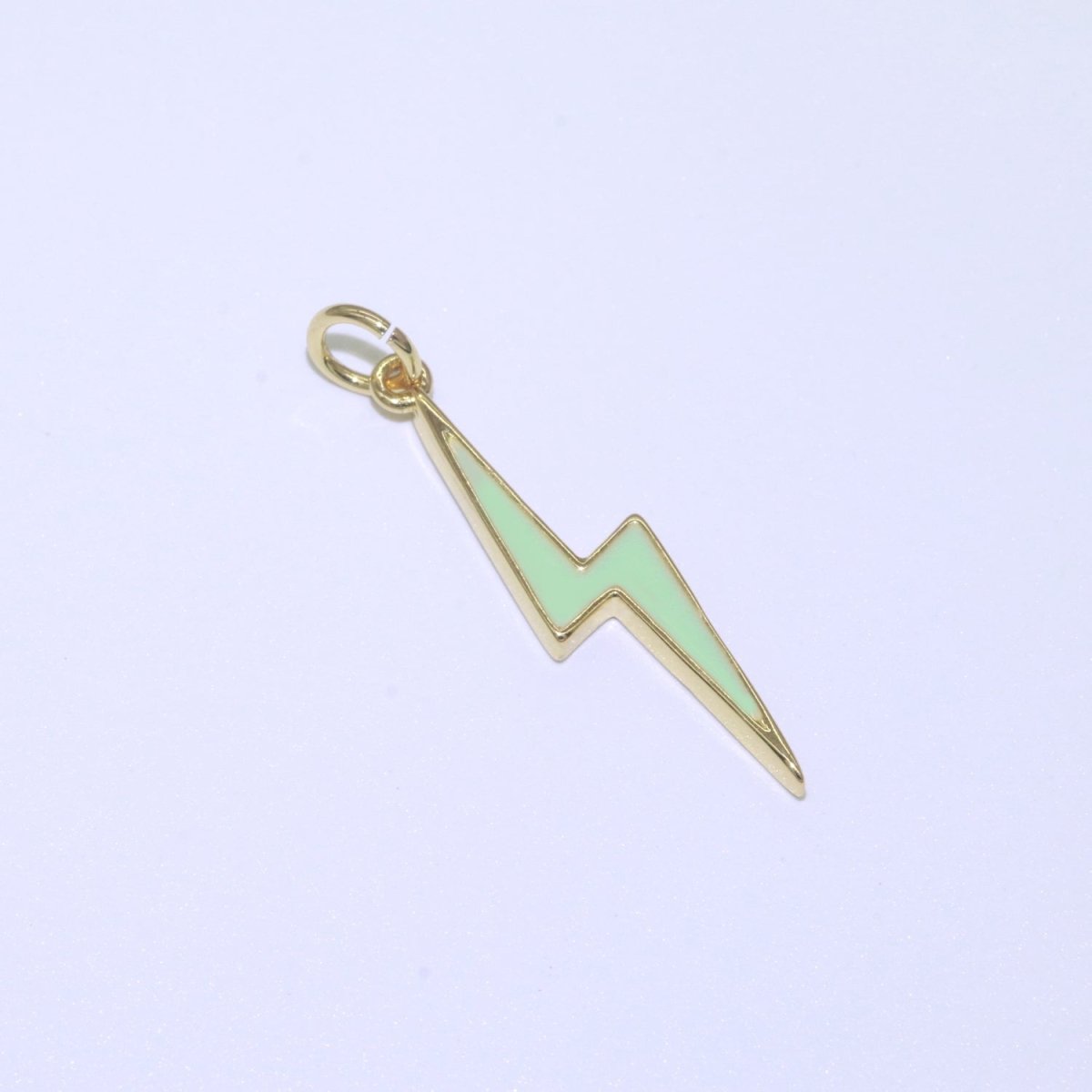 14K Gold Filled Colorful Enamel Lightning Thunder Bolt Pendant Charm For Wholesale Pendants and Charms Jewelry Making Craft Supplies M-305 to M-314 - DLUXCA
